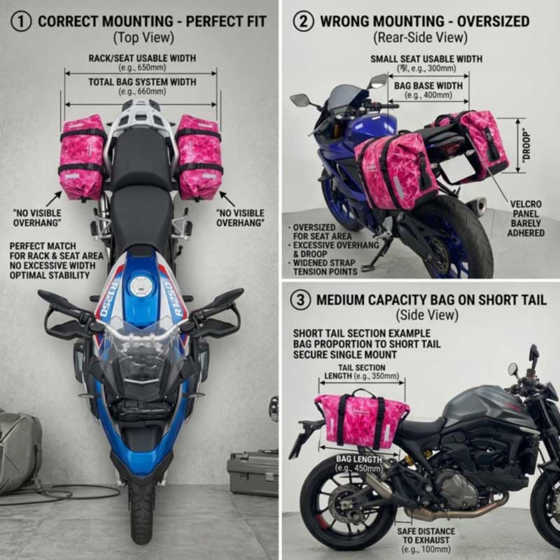 Motociklų uodegos krepšio gamintojas OĮG projektams